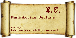 Marinkovics Bettina névjegykártya