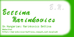 bettina marinkovics business card